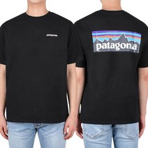 파타고니아 맨즈 P-6 리스판서빌리 반팔티 (38504 BLK)