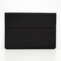 슬림핏 가죽 파우치 15.6인치 커버 슬리브 케이스 가방 삼성 노트북, 블랙
