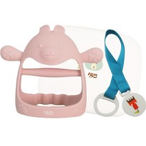 [사은품:다용도클립 증정] 티지엠 글러브형 실리콘치발기(케이스포함)/토끼캐릭터/국민손목치발기, 티지엠글러브치발기/핑크(+케이스)+클립