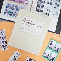 브랜드엘 네컷 스티커 인생 사진 앨범 바인더 포토 초음파앨범 티켓북 포토북 사진첩 50페이지, 흑지, 바인더앨범 (몬화이트)