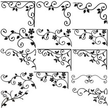 코너단조 철단조 단조장식 벽장식 단조 벽단조 철코너, 12.HC-20 검정엔틱 600x300mm
