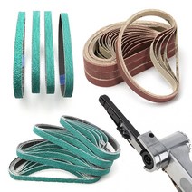 에어 벨트 샌더 페이퍼 사포 연마지 뻬빠 10mmx330mm, 목재용 120방 갈색 (1장)