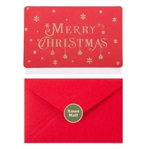 6pcs 메리 크리스마스 인사말 카드 XMAS 비즈니스 초대장 카드 with Envelopes, A