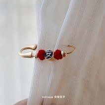 옷핀 코사지 꽃 부토니에 브로치 샌드 골드 버클 타이거 레드 로프 꼰 브로치 임산부 핀 멋진 액세서리