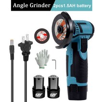 각도절단기 고속 금속 슬라이딩 각도 절단기 12v 19500rpm 브러시리스 무선 앵글, 2배터리로 우리