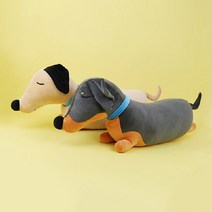 닥스훈트 강아지 애착 인형 85cm, 다크그레이