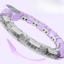 디지털 훌라후프 다이어트 지압 복부 추 허리 복부, 퍼플 기본모델 체중100파운드이내