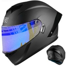 레이싱 오토바이 헬멧 더블 렌즈 풀 페이스 Capacete DOT 승인 ATV 오프로드 용 카스코 모토 모조 탄소 섬유, Carbonfiber Blue