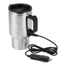 차량용전기포트 커피포트 포트 차량용 휴대용 usb 전기 포트 주전자 물끓이기 12V 450ml 스테인레스 스틸, 01 White