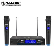 방송용마이크 블루투스마이크추천 노래방마이크 무선 마이크 g-mark g210v 전문 2 채널 핸드 헬드 노래방 마이크 파티 모임 교회 쇼 홈 258, 협력사, EU 플러그
