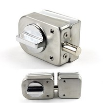 강화유리 유리문 현관문 샤워부스 잠금장치, 유리문잠금장치(양문), 1개