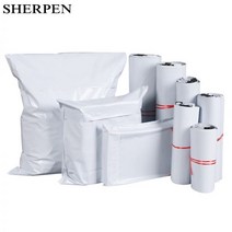 SHERPEN 50pcs 화이트 메일 가방 익스프레스 봉투 저장 택배 우편 자기 접착 인감 플라스틱 포장 주머니, [24] 20pcs 60x80cm