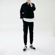 아도르클래식 리젠트 세트 2컬러 반집업 헨리넥 아노락 바람막이 카고 조거팬츠