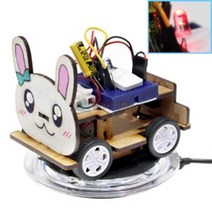 LED 무선충전형 전기자동차 만들기 과학실험 놀이키트 과학놀이키트 자연과학완구 DIY, 무선충전기 불포함