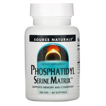 소스내추럴스 Source Naturals Phosphatidyl Serine Matrix 500mg 60 Softgels