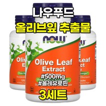 나우푸드 올리브잎추출물 500 올레유로핀 120캡슐 3세트