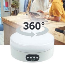 LED 조명 회전 진열대 스탠드 턴테이블(16cm) 화이트