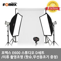 FOMEX 포멕스 E600 스튜디오 D세트/사진 스튜디오조명, 고정형 배경세트 (배경지 135cm)