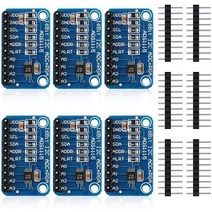 6 PCS 라즈베리 파이를위한 프로그래머블 게인 증폭기 디지털 컨버터 16 비트 ADC 모듈 컨버터 ADS1115 아날로그, 보여진 바와 같이, 하나