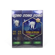 2080 파워쉴드 그린 페퍼민트 치약 140g*3개