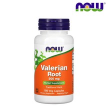 나우푸드 발레리안 루트 500mg 길초근 100 베지캡슐, 3개, 100정