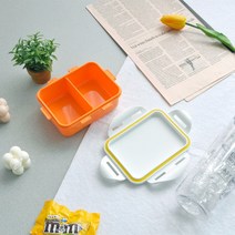 밀폐도시락 (오렌지) 어린이 유치원 어린이집 준비물 도시락통 과일 간식 용기 피크닉
