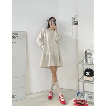 코튼 플레어 원피스 베이비 미니 셔링 맨투맨 홈웨어 데일리