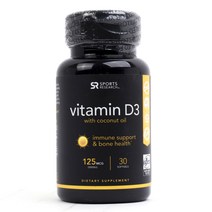 스포츠리서치 비타민 D3 5000IU 소프트젤 글루텐 프리, 30개입, 1개