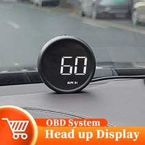 헤드 업 디스플레이 프로젝터 알람 EOBD OBD2 HUD 물 온도 전압 스피드 연료 소비 자동차 액세서리