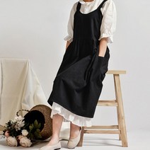 *모음전 북유럽풍 바리스타 공방 어린이집 데님 카페 화방 네일샵 미용실 미술, 01_단추앞치마 그레이