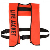 갯바위구명조끼 찌낚시구명조끼 루어용구명조끼 수동자동 풍선 구명 조끼 전문 수영 낚시, 협력사, 오렌지 3