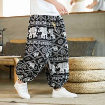 고급스러운 5XL 남자 개량 생활 선비 한복 바지 승복 남성 스님옷