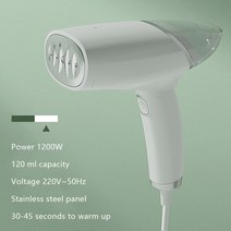 스팀다리미 핸디 1200W 강력한 핸드헬드 스티머 의류 휴대용 30 초 빠른 가열 스팀 다리미 가정용 여행용 경량 원버튼 시작 7 홀 노즐, [04] AU, [02] 02