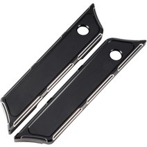 Amazicha 할리 데이비슨 투어링 로드 킹 스트리트 일렉트라 글라이드 울 리미티드 FLHR T X K 2014-2023과 호환되는 블랙 새들백 래치 커버, Black03.