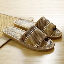 ABM 체크 대나무 슬리퍼 슬리퍼/대나무/남자슬리퍼/거실실내화/거실화