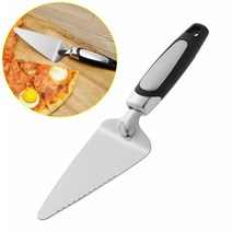 스텐 피자 서버 피자칼 피자 오븐 케이크 톱날 삽 팬 롤링 파이 전 커팅 자르기, 스텐 피자서버(25cm), 1개