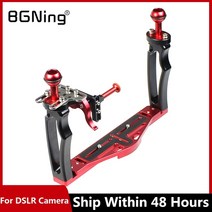dslr 짐벌 캐논 6dmark2 오막포 조정 가능한 듀얼 핸들 트레이 스태빌라이저 리그 다이빙 업그레이드 gopro canon sony dslr 카메라 스마트폰 수중 하우징, 블랙 키트 c