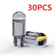 자동차부품 차량 부품 자동차 인테리어 튜닝 30X 최신 Led W5W T10 Cob 유리 자동차 전구 자동차 자동차 통관 독서 돔 웨지 라이센스 플레이트 램프 DRL 스타일링 1, [01] 30pcs, [02] Crystal Blue