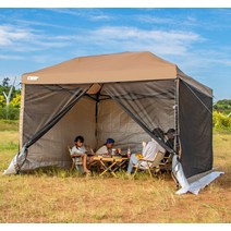 대형 원터치타프 캐노피 타프쉘 그늘막 쉘터 8인, 300D 카키색 패키지 A