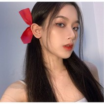 리본핀 옆머리핀 지수 블랙핑크 아이돌 포인트 유행 데이트