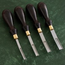 목형 가죽재단 DIY 패턴 커터 프레스 절곡 철판 가죽공예 도구가죽 프렌치 에지 스카이빙 넓은 입 leathercraft beveler diy 얕은 스카이빙 트리밍 공예 절단, 4-10mm 4pcs 세트