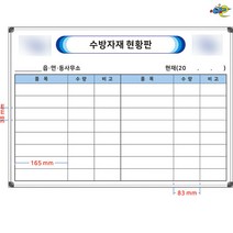 수방자재현황판 자재현황판 700x500 자재관리보드 품목관리판 주문제작 화이트보드 도안칠판추천, 일반형