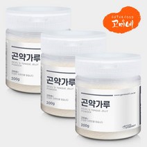 고미네 무첨가 100% 곤약가루(용기) 구약가루, 200g, 3개