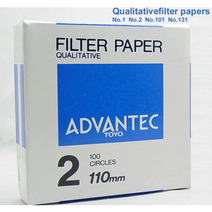 정성여과지 No2 (ADVANTEC) 150mm-185mm 필터 페이퍼 FILTER PAPER qualitive TOYO 어드밴텍, 185mm (TY2-185)