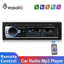 노래 뮤직 음악 MP3 플레이어 podofo car radio 스테레오 디지털 블루투스 자동차 mp3 60wx4 fm radio 스테레오 오디오 usbsd with in aux, 고속 충전 없음