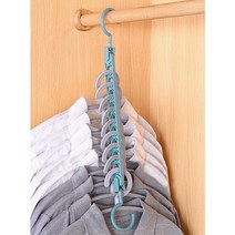 가로세로 공간활용 옷걸이(블루) 간격유지 9구 옷걸이, 상세 참조, 상세 참조