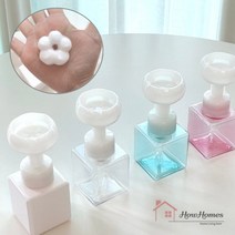 하우홈즈 플라워 디스펜서 꽃거품 리필공병 꽃모양 핸드워시 버블 거품 손세정제 리필통, 투명, 1개