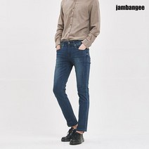 잠뱅이 남성 코듀라 오비안 밴드 바이오스톤 워싱 스키니 배기 데님 다크블루 AJ3DSG22-DB