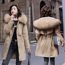 빅사이즈 6XL 롱패딩 여성 경량 패딩 후드 점퍼 역시즌