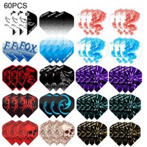 화살 깃 6030 pcs 다트 비행 여러 스타일 다채로운 애완 동물 다트 털 잎 다트 액세서리 전문 다트 판 게임, c 30개